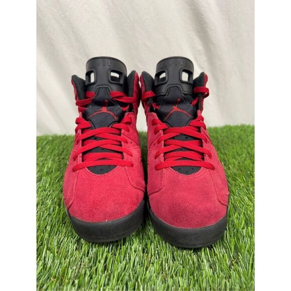 Size - 9 men’s Og Box Retro Jordan 6 “Toro Bravo” CT8529-600 high top red black - Picture 2 of 7